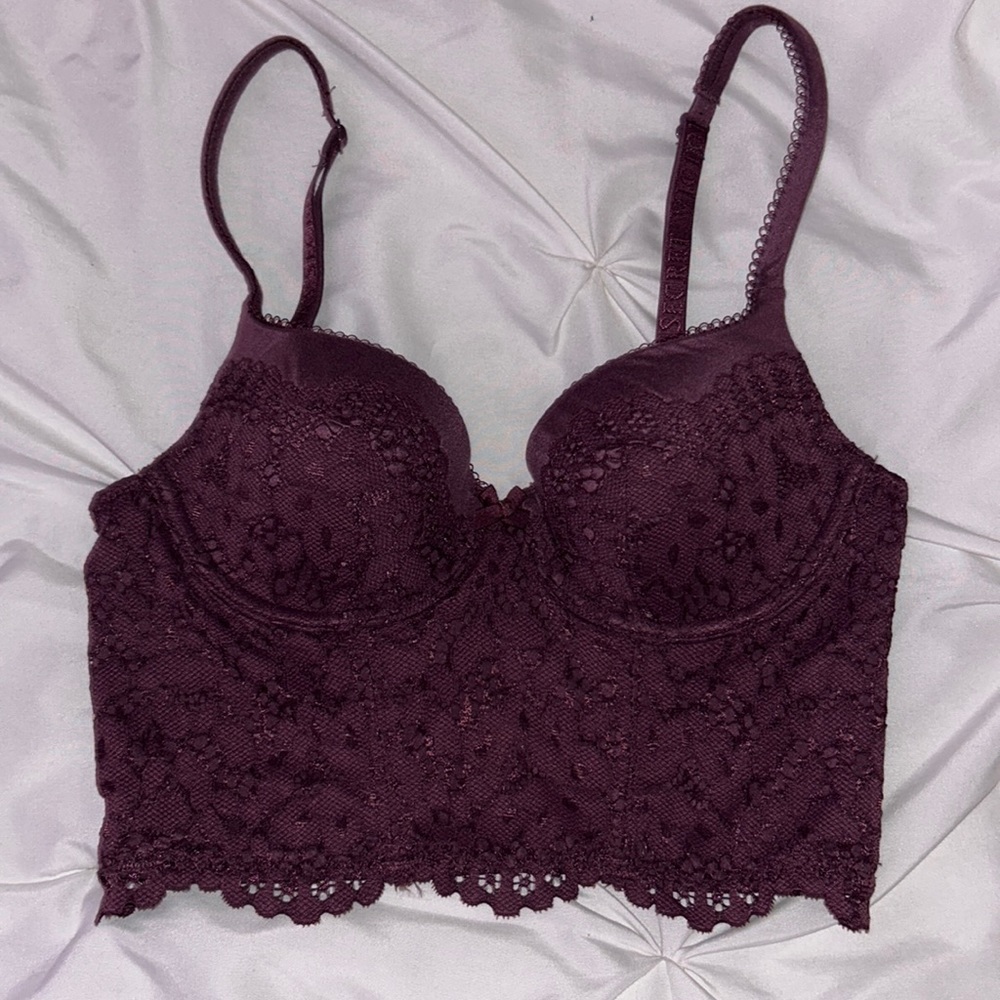 Burgundy Victoria’s secret bustier top
